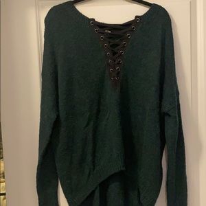 Express green sweater